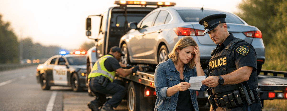 Officer Issuing Stunt Driving Charge